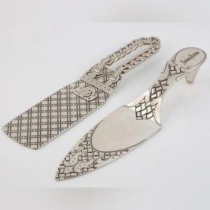 Neiman Marcus Silver Plated High Heel & Handbag Serving Set